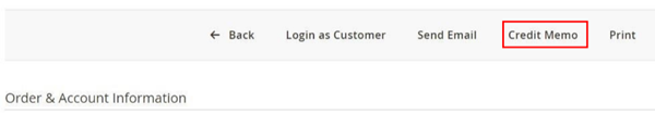 Credit Memo Button inside Invoice Record