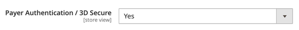 Payer Authentication Configuration