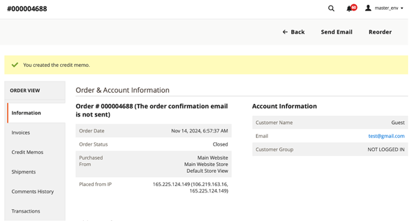 Refund Submitted